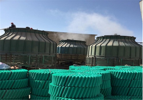 江蘇S波冷卻塔填料更換施工現(xiàn)場(chǎng)