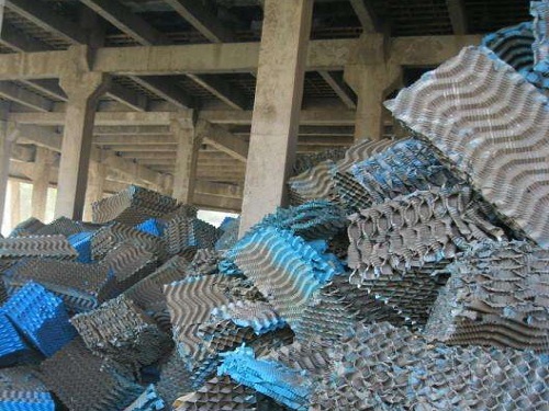 浙江冷卻塔更換舊填料,安裝新填料